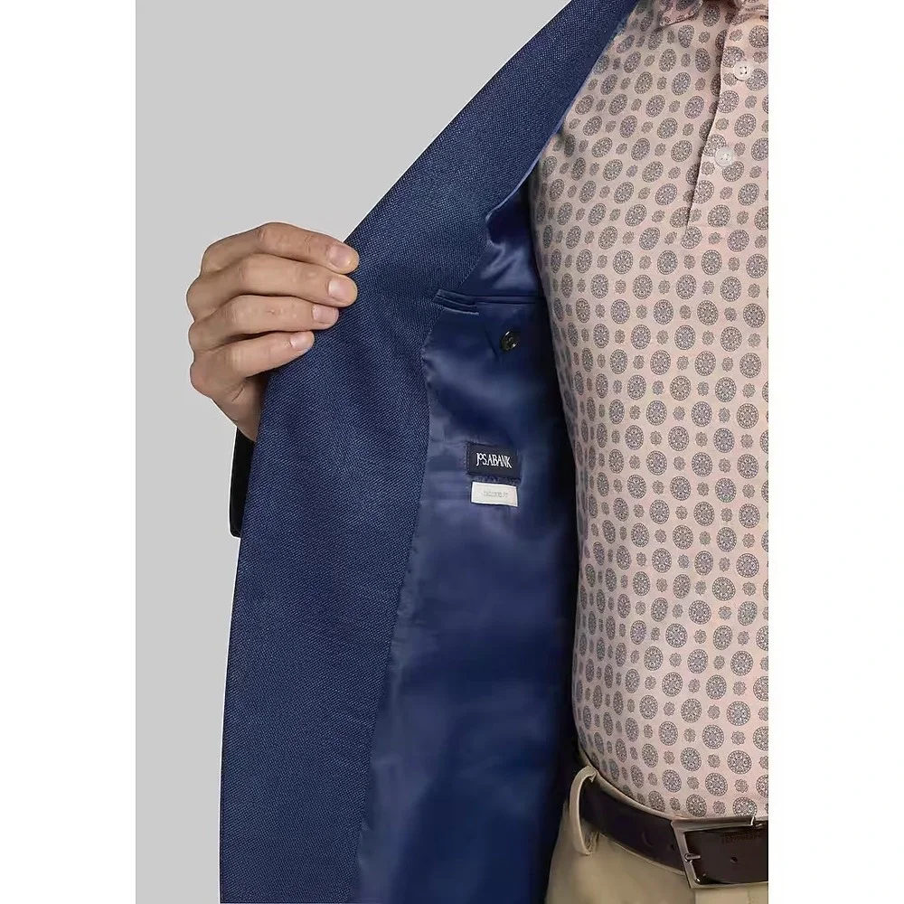 Jos A Bank Mens Tailored Fit‎ Sportcoat Jacket Blazer Blue 40L E03337